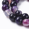 Natural Striped Agate/Banded Agate Beads Strands G-G582-8mm-52-3