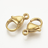 Ion Plating(IP) 316 Surgical Stainless Steel Lobster Claw Clasps X-STAS-S076-66A-01-1