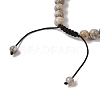 8mm Round Natural Maifanite Braided Bead Bracelets BJEW-C067-01B-06-4
