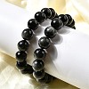 Grade A Natural Eagle Eye Stone Round Beads Stretch Bracelets for Women BJEW-L712-B06-12mm-1