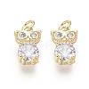 Brass Charms ZIRC-L087-039G-1