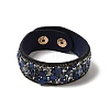 Faux Suede Snap Cord Bracelet BJEW-F428-11-4