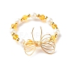 Imitate Austrian Crystal Bicone Glass Beaded Finger Rings RJEW-TA00003-01-1