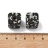 Cube Shape Polymer Clay Rhinestone Beads CLAY-NH0001-08J-4