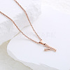 Stainless Steel Letter Pendant Necklaces for Women Men GR8130-25-1