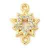 Brass Micro Pave Cubic Zirconia Connector Charms KK-U053-24G-1