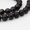 Natural Blue Tiger Eye(Dyed & Heated) Bead Strands G-P070-14-6mm-1