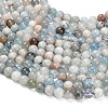 Natural Aquamarine Beads Strands G-F591-29B-6mm-01-4