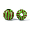 Christmas Spray Painted Schima Wood Beads WOOD-T032-35B-2