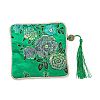 Chinese Brocade Tassel Zipper Jewelry Bag Gift Pouch ABAG-F005-03-2