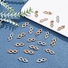 SUPERFINDINGS 48Pcs 3 Style Alloy Rhinestone Links Connectors ALRI-FH0001-04-5