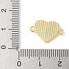 Brass Pave Natural White Shell Connector Charms KK-S522-03H-G-3