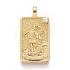 Brass Micro Pave Clear Cubic Zirconia Pendants X-ZIRC-Z004-01P-1