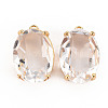 Transparent Glass Pendants GLAA-S193-009G-2