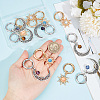 12Pcs 6 Styles Sun & Moon Alloy Shoe Charms HJEW-DR00003-3