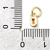 Brass Cubic Zirconia Charms KK-G554-02D-04-3