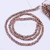 Spray Painted Transparent Glass Bead Strands DGLA-J001-C13-2