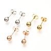 304 Stainless Steel Ball Stud Earrings EJEW-C501-10C-1