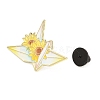 Light Gold Alloy Enamel Brooch JEWB-K018-39C-G-3