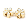 Brass Enamel Beads KK-L179-05G-2