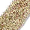 Spray Painted Crackle Glass Beads Strands CCG-Q002-10mm-05-5