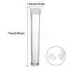 Clear Tube Plastic Bead Containers with Lid X-C066Y-2