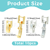 10Bags 2Colors Eco-Friendly Brass Watch Band Clasps KK-YW0004-71-2