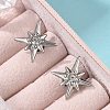 Rhinestone Star Clip-on Earrings EJEW-B116-01P-05-3