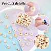 250Pcs 5 Styles Unfinished Wood Rondelle Beads WOOD-PH0002-95-4