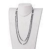 Non-Magnetic Synthetic Hematite Two-Tiered Necklaces NJEW-P190-08-2