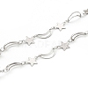 Tarnish Resistant 304 Stainless Steel Moon & Star Link Chains CHS-F015-03P-1
