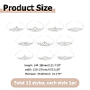 12Pcs 12 Styles Alloy Rhinestone Hair Bands OHAR-HS0001-05-2