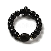 Ebony Mala Bead Bracelets BJEW-B080-21-1