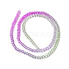 Transparent Gradient Color Glass Beads Strands X1-GLAA-H021-01B-21-4