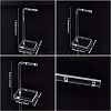 Transparent Acrylic Earring Display Stands EDIS-WH0007-01-2