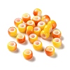 Spray Painted ABS Plastic European Beads KY-G033-02A-03-1