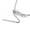 Rhodium Plated 925 Sterling Silver Wheat Chains Necklace for Women X-STER-I021-04P-4