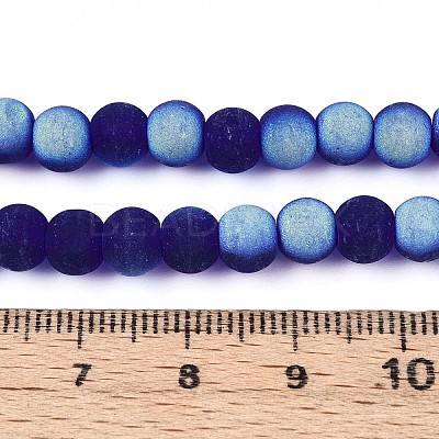 Frosted Transparent Glass Beads Strands LS-GLAA-T032-T6mm-MBB15-1
