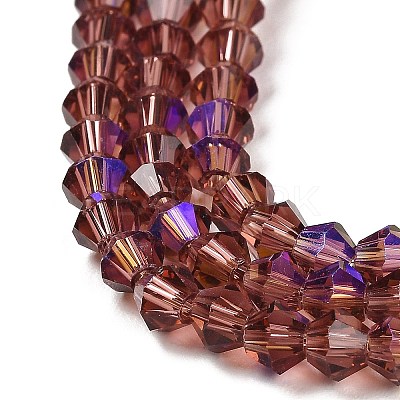 Transparent Electroplate Glass Beads Strands GLAA-F029-2mm-D05-1