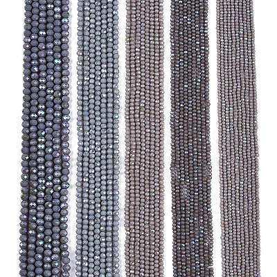 Electroplate Opaque Solid Color Glass Beads Strands EGLA-A044-P3mm-L10-1