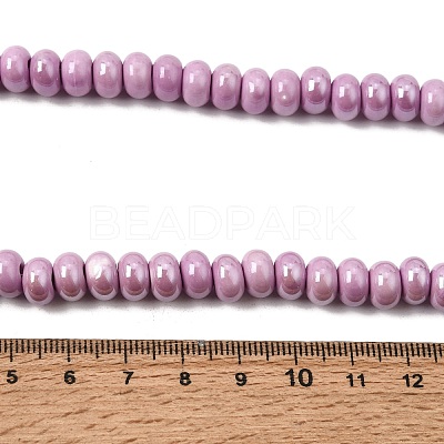 Glazed Porcelain Rondelle Beads PORC-Q001-01D-1