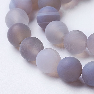 Natural Grade A Striped Agate/Banded Agate Beads Strands G-E478-04-8mm-1