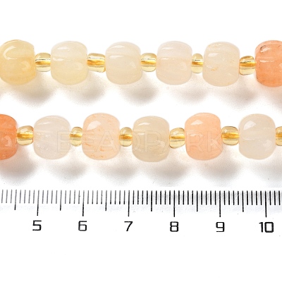 Natural Golden Silk Jade Beads Strands G-B135-B01-01-1