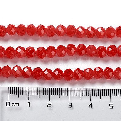 Baking Paint Imitation Jade Glass Bead Strands X-DGLA-A034-J6MM-A32-1