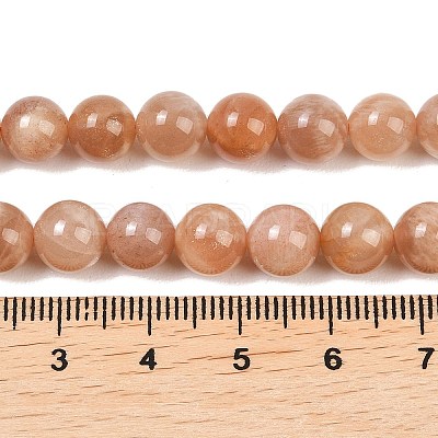 Natural Sunstone Beads Strands G-G342-A02-8mm-1