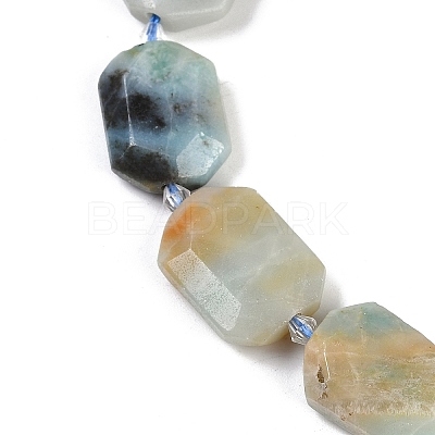 Natural Flower Amazonite Beads Strands G-B125-P03-01-1