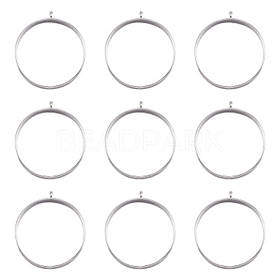 Alloy Open Back Bezel Big Pendants PALLOY-TA0021-01P-1
