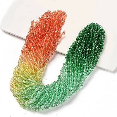Transparent Painted Glass Beads Strands DGLA-A034-T1mm-A04-1
