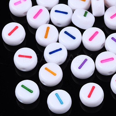 White Opaque Acrylic Beads MACR-T038-18-1-1