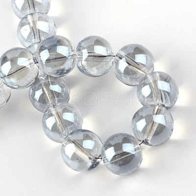 Electroplate Glass Beads Strands EGLA-Q062-8mm-A07-1